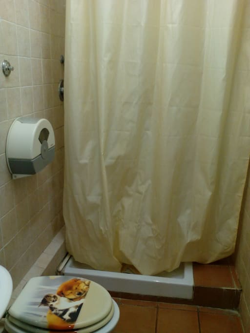 Clean bathroom with shower