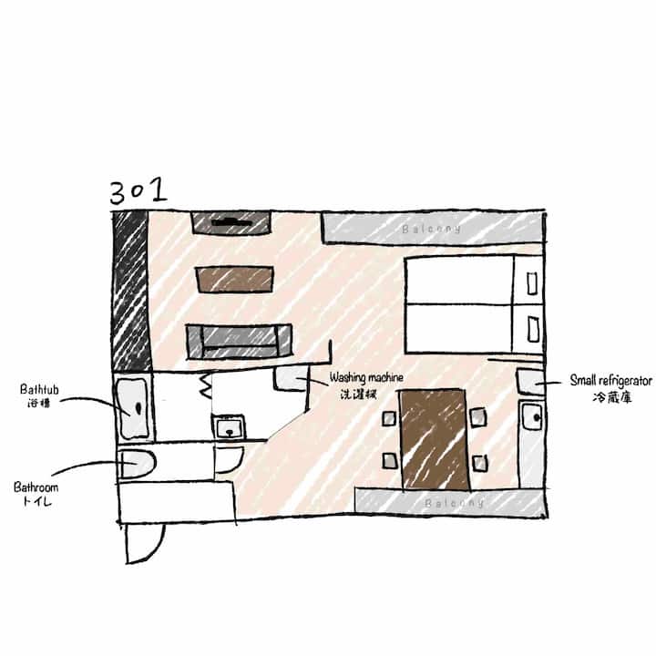 Life House Andoji｜osaka Castle & Shinsaibashi 38㎡ - Osaka