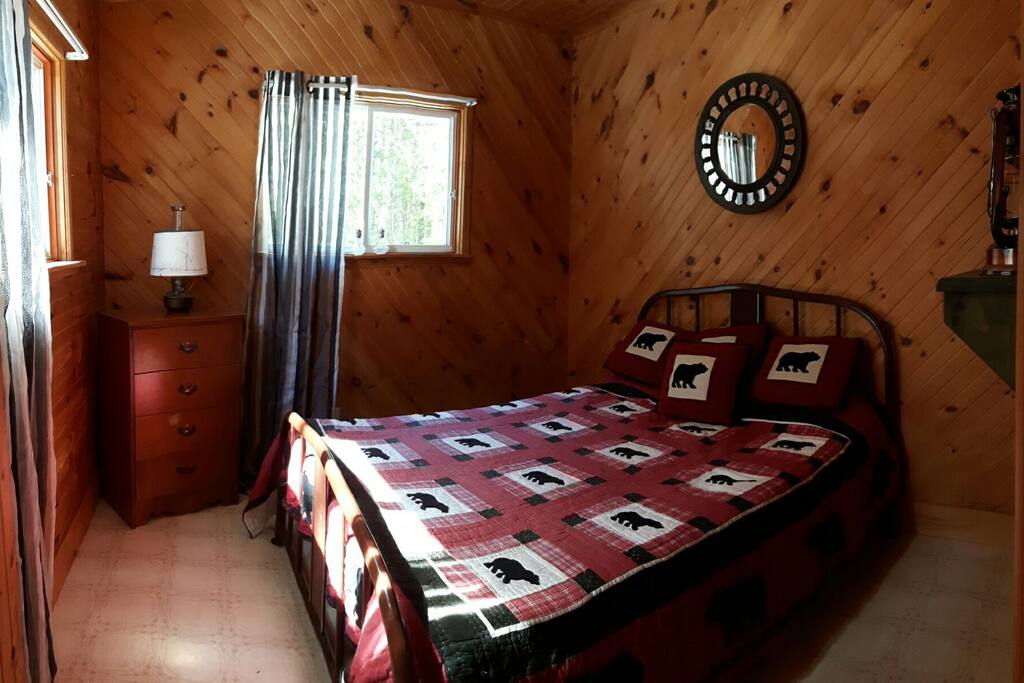 bedroom with double bed. on main floor