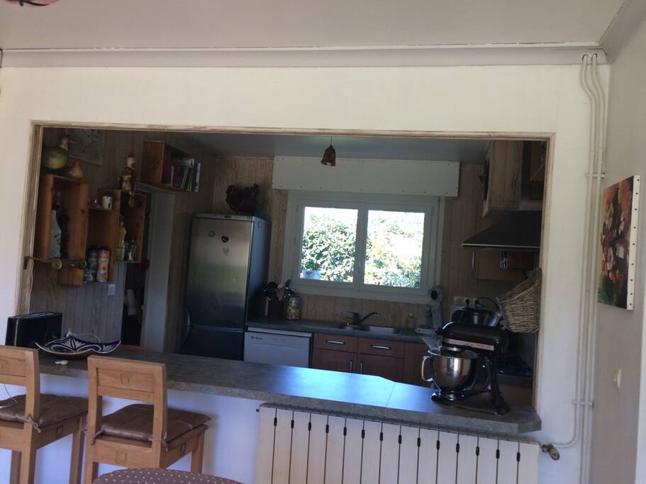Cuisine ouverte sur le salon