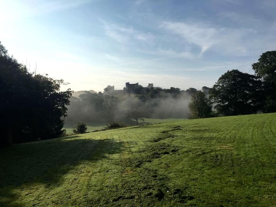 Another view of the Castle through drifting morning mist.