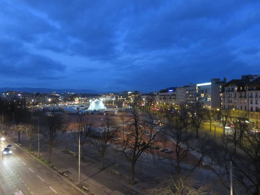 Plainpalais Plaza (from our balcony)
