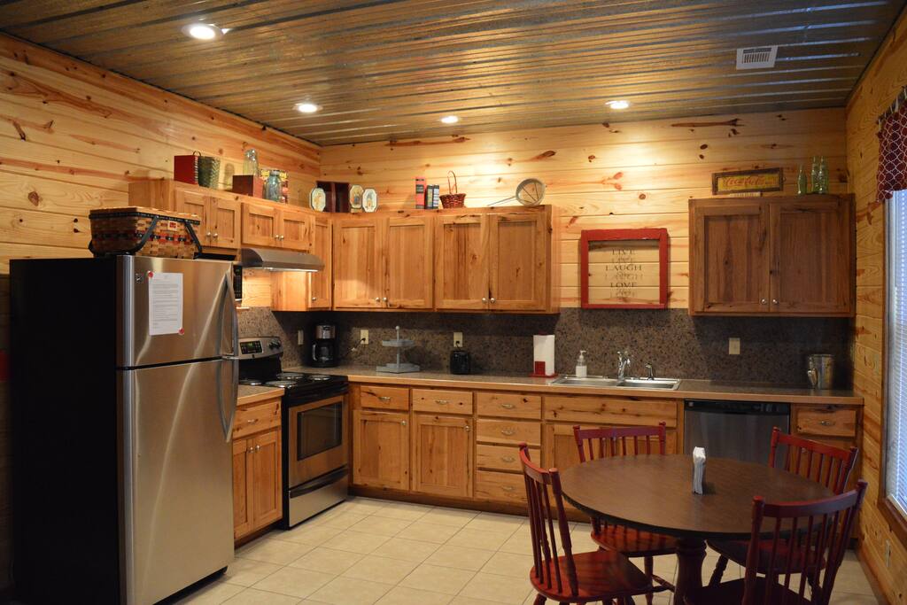 Kitchen with full size appliances.