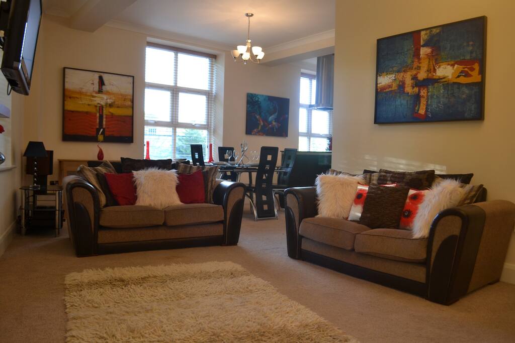 Light, airy open plan living