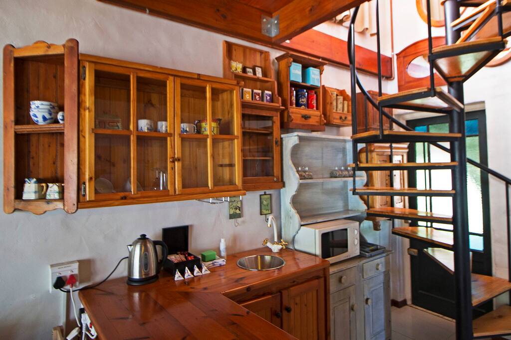 Kitchenette with microwave only