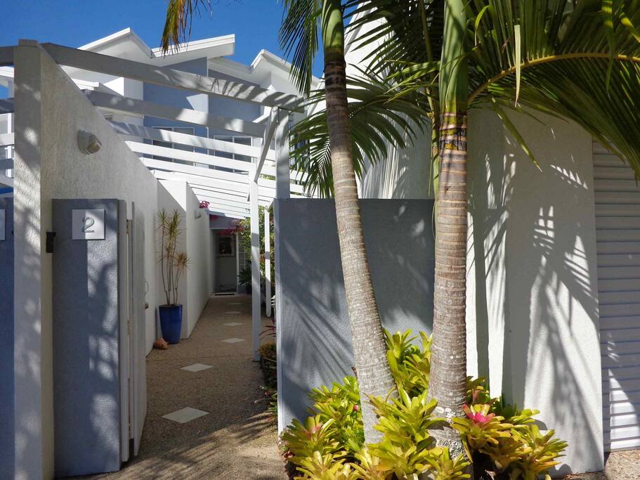 Secure Private Entrance with buzzer (music in the kitchen - to let you know who is at the door)... Secure home.