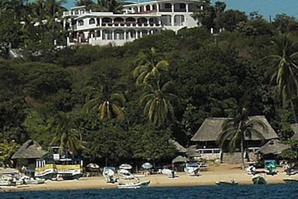 Condos from the water at Angelito beach