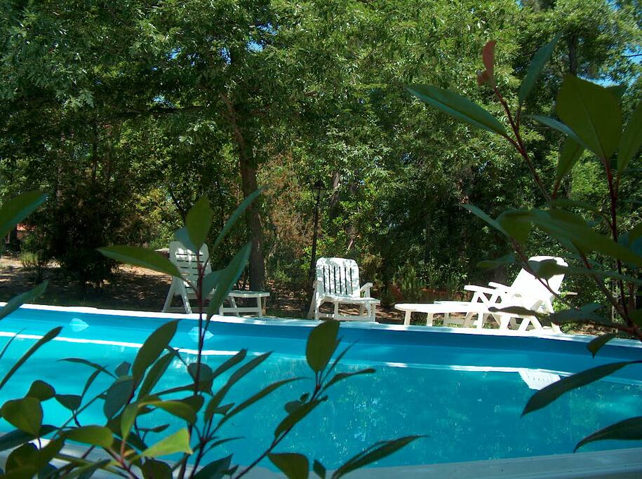 Piscina con zona relax