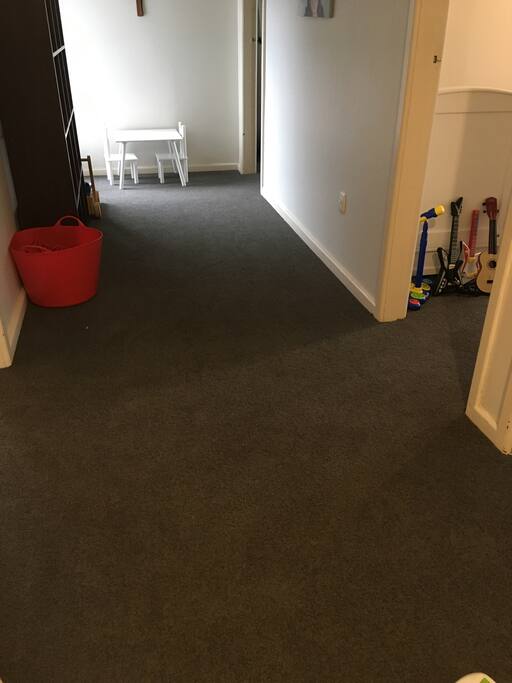 Our hallway. Your room is first on the right.