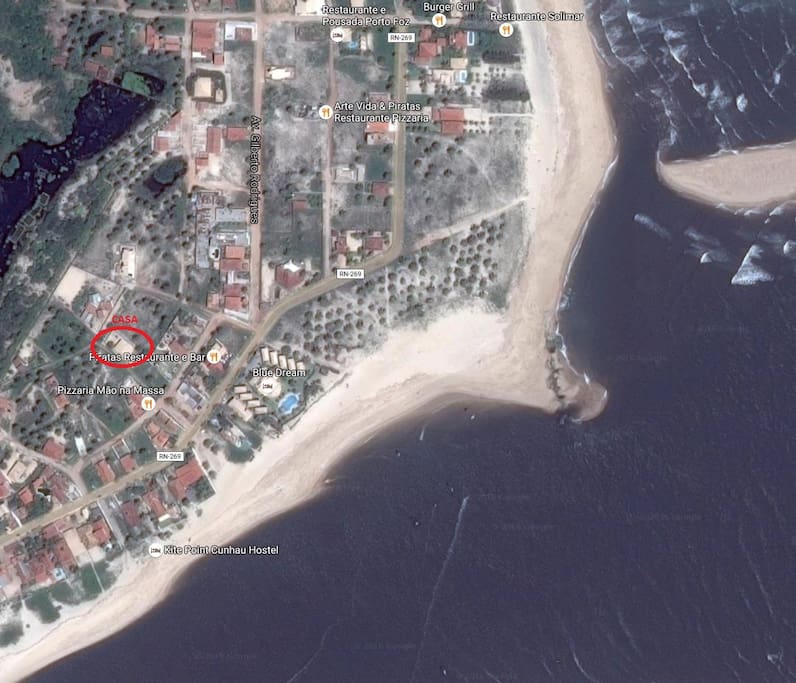 Mapa demonstrando a localização da casa.