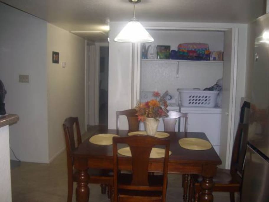 Dining/laundry area
