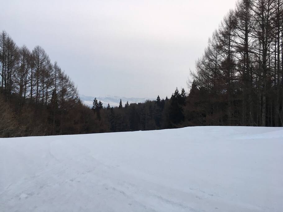 Road to Hokuryu Lake in March/April