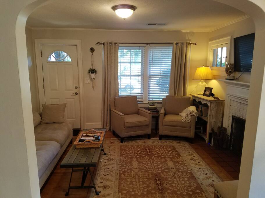 Living room, looking from dining room.