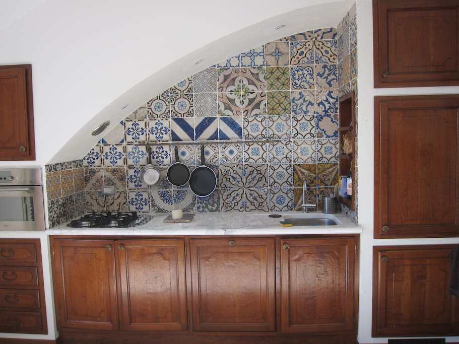 the kitchen