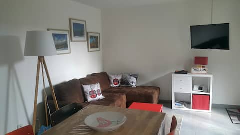 Popular Airbnb listing: F3 4 people, 50 m2 – garden-terrace-parking in Thollon Les Mémises
