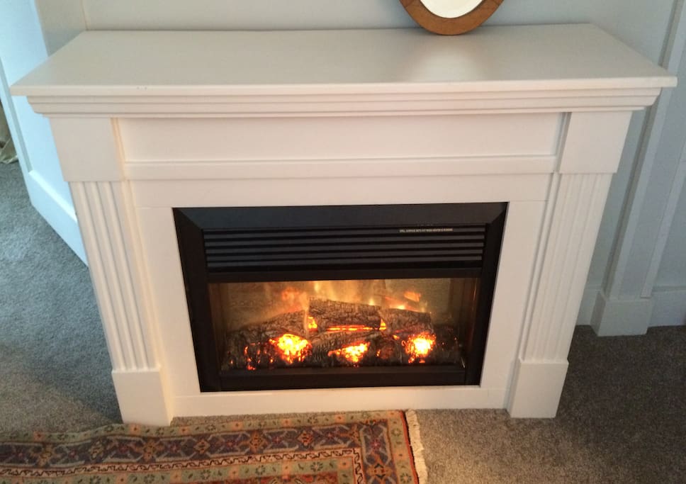 Your own fireplace for ambience and heat