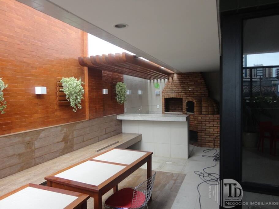 Area de lazer completa do flat apart.
