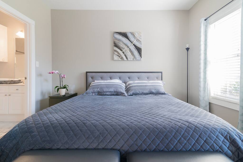 Master with king size bed and TV
