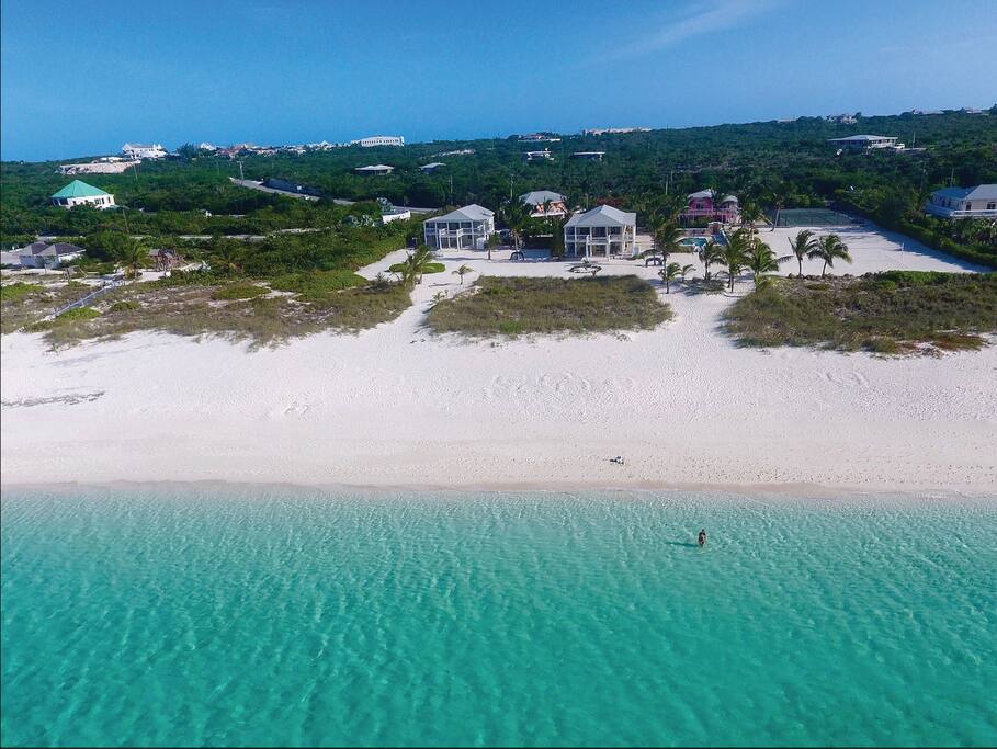 This is the section of Grace Bay Beach that is an 8 minute walk (2 min by bike) from our property.