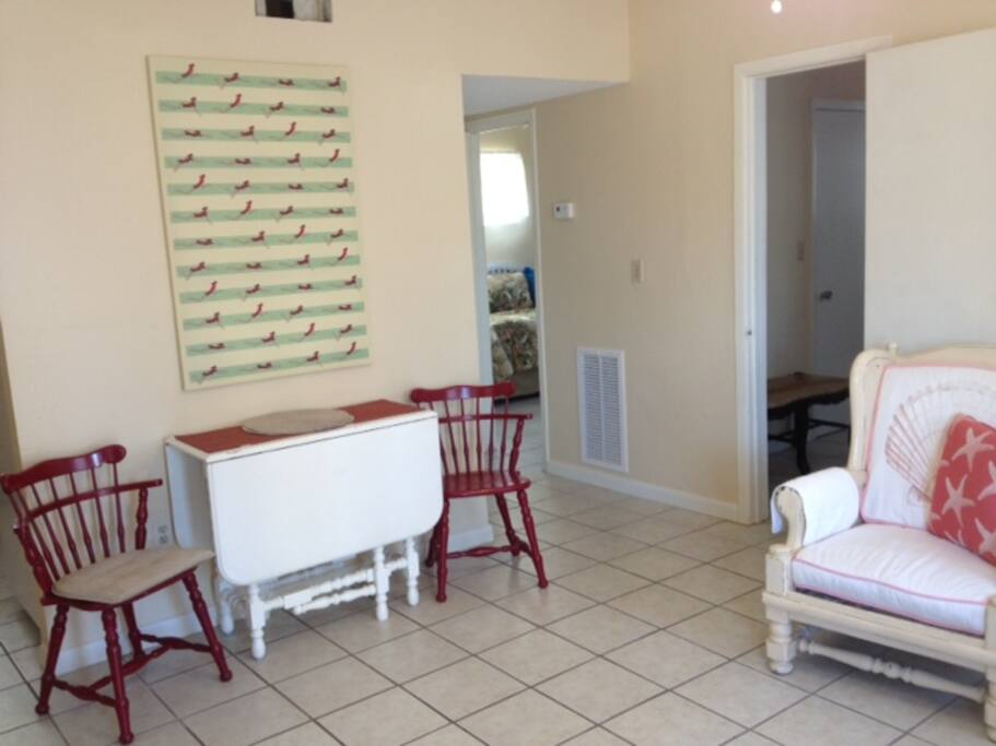 Table expands for additional seating.