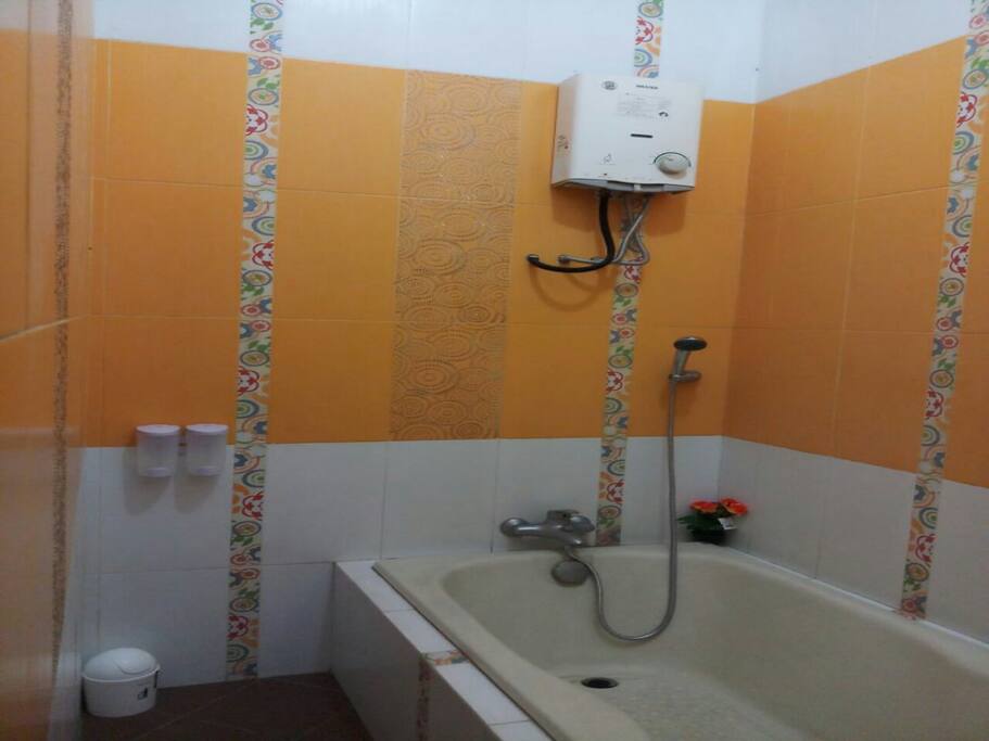 hot water and toiletries