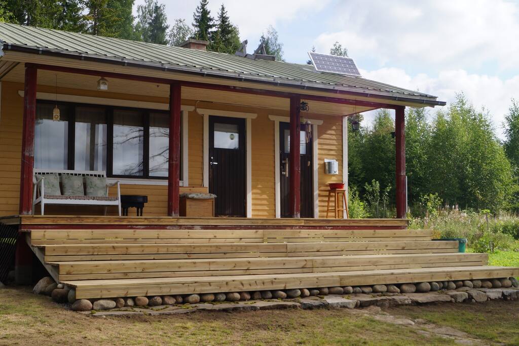 Freshly renovated veranda and new huge stairs to sit and breakfast in the morning, enjoy the view or read.