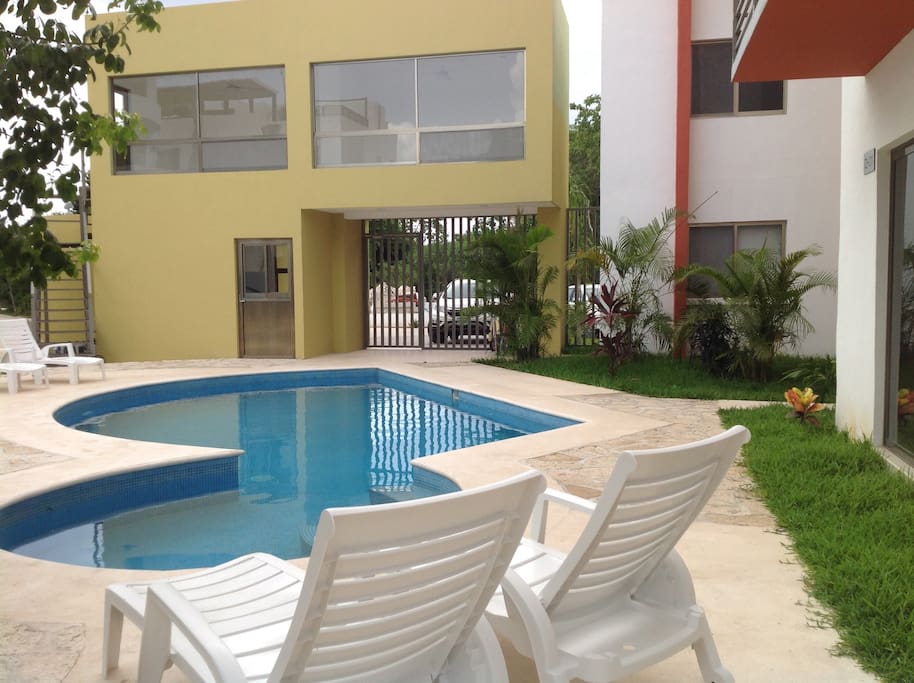 Fitness Center above pool