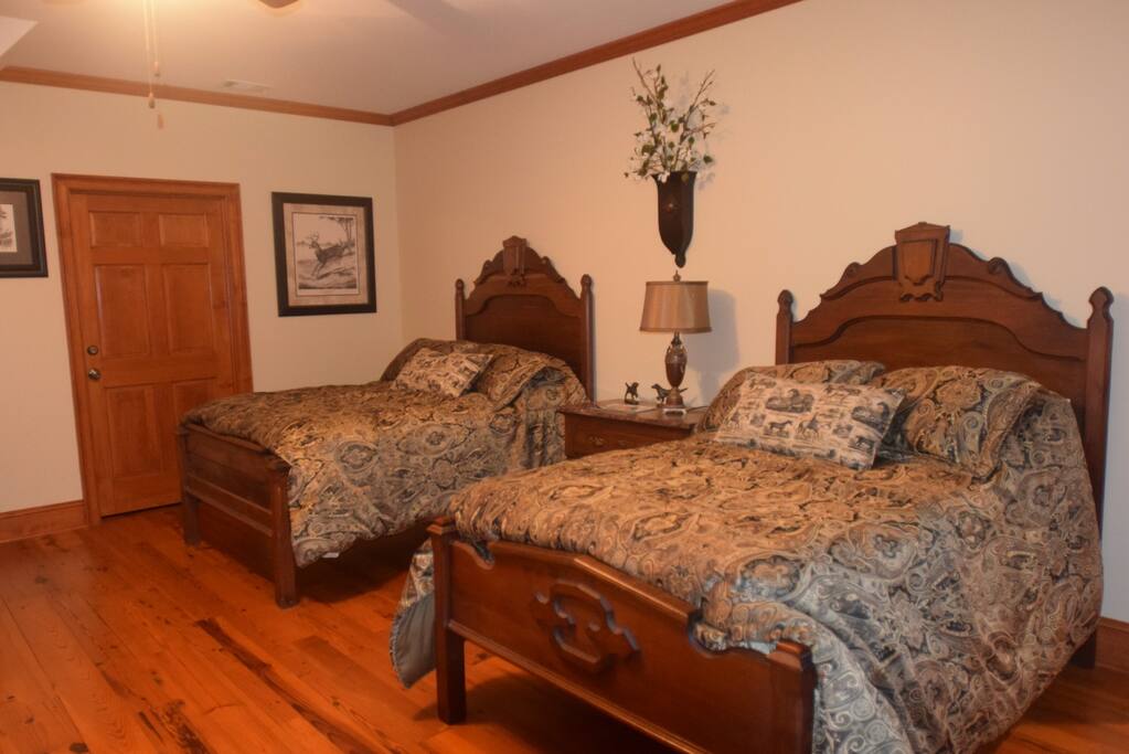 Two 3/4 antique family heirloom walnut beds.