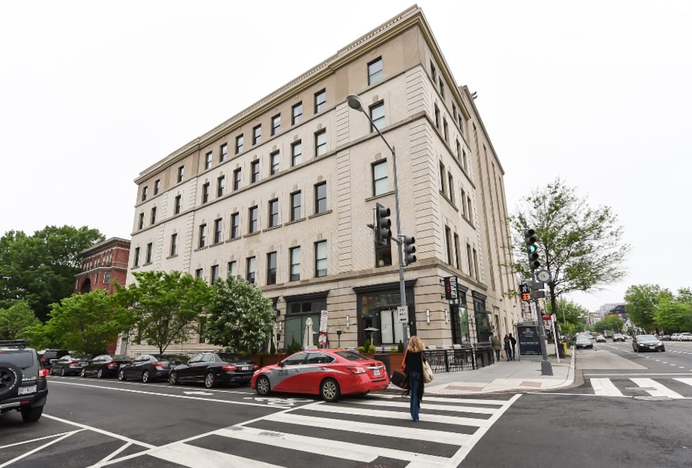 Building from the street - 14th Street at right