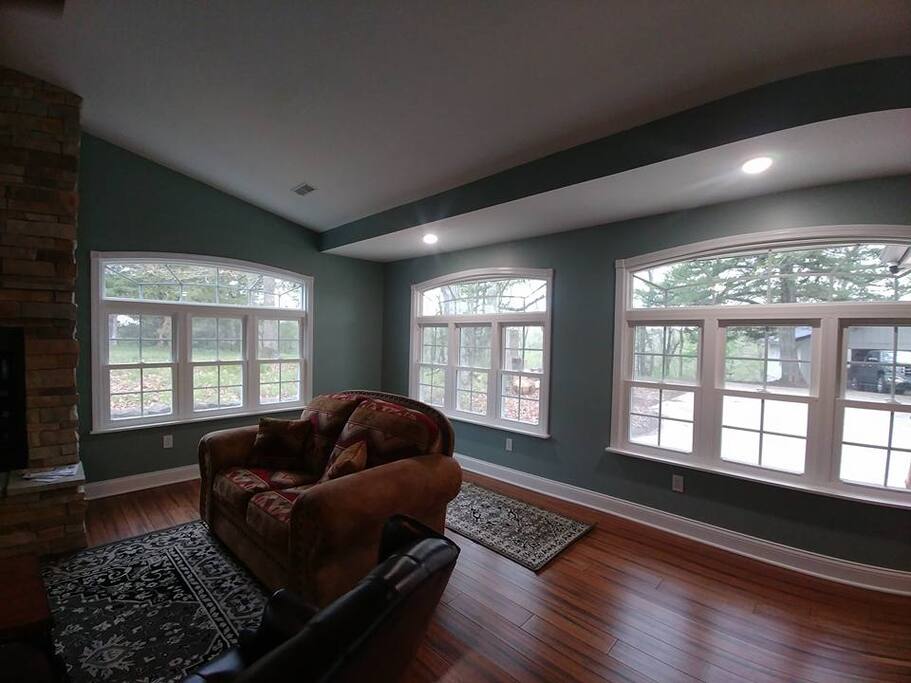 Great room large windows to view nature