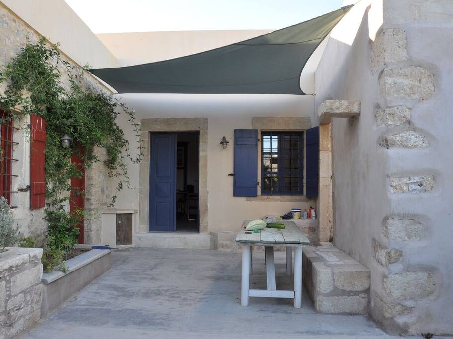 The front patio