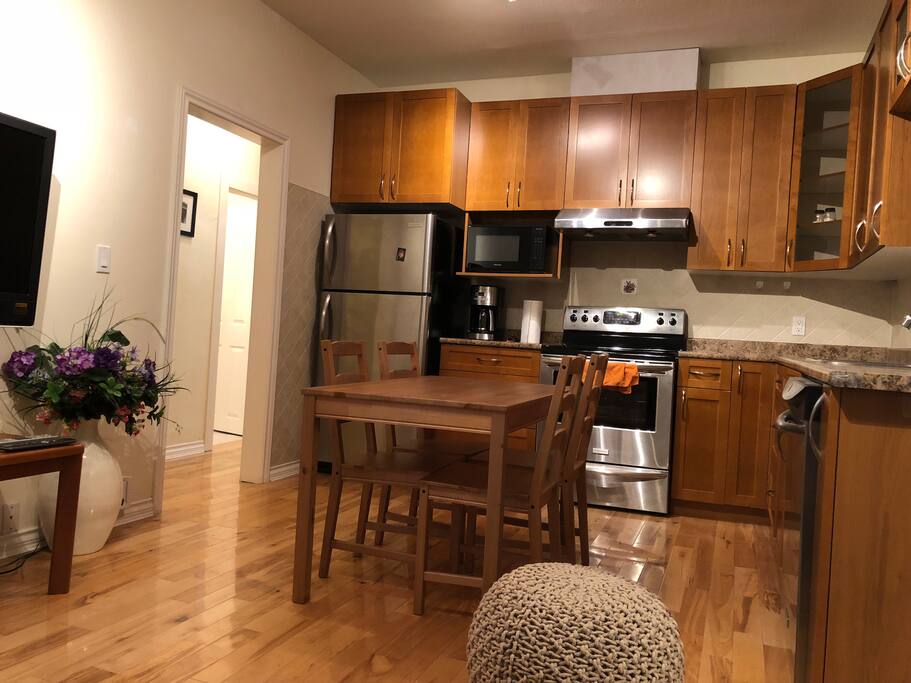 Private kitchen and living room