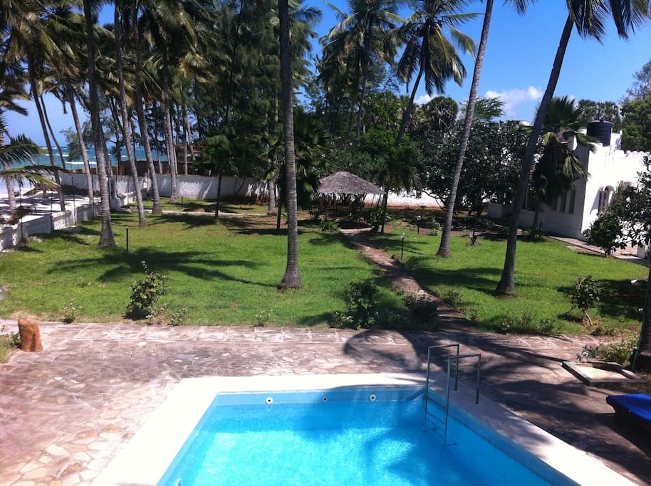 view from the pool house which is one bedroom