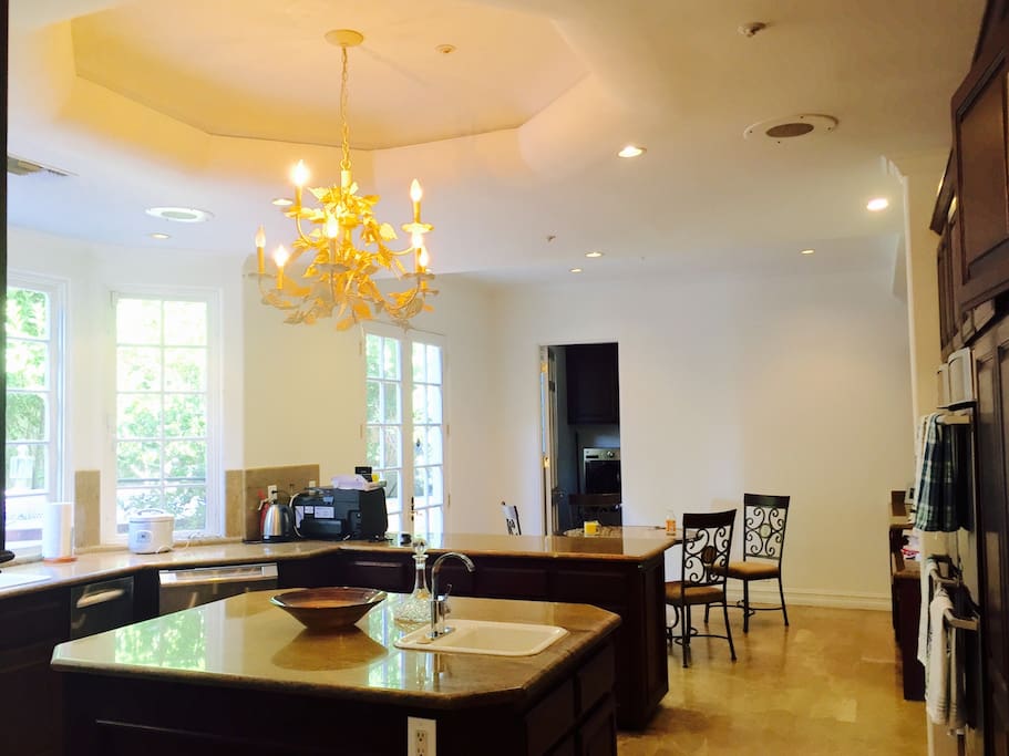 Massive kitchen & breakfast seating area. This is all yours to use. I don't cook, and I am rarely home