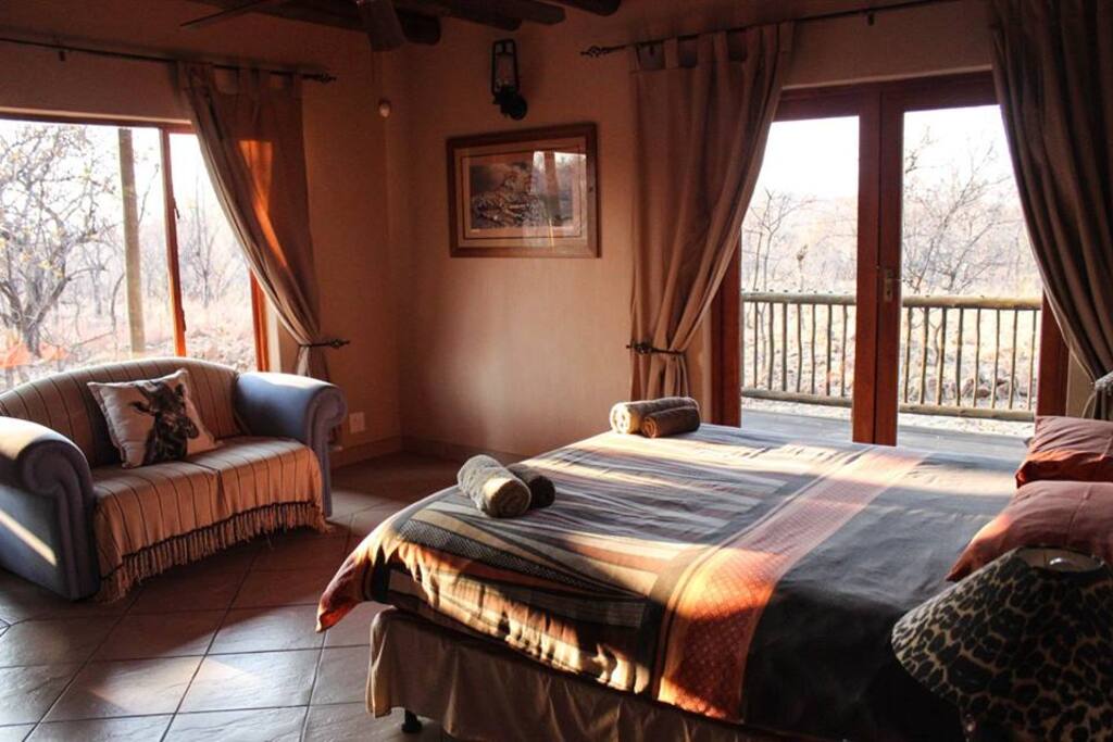 Spacious second bedroom with queen bed