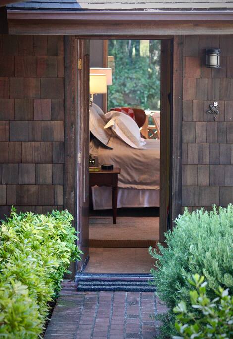 Private entrance to suite