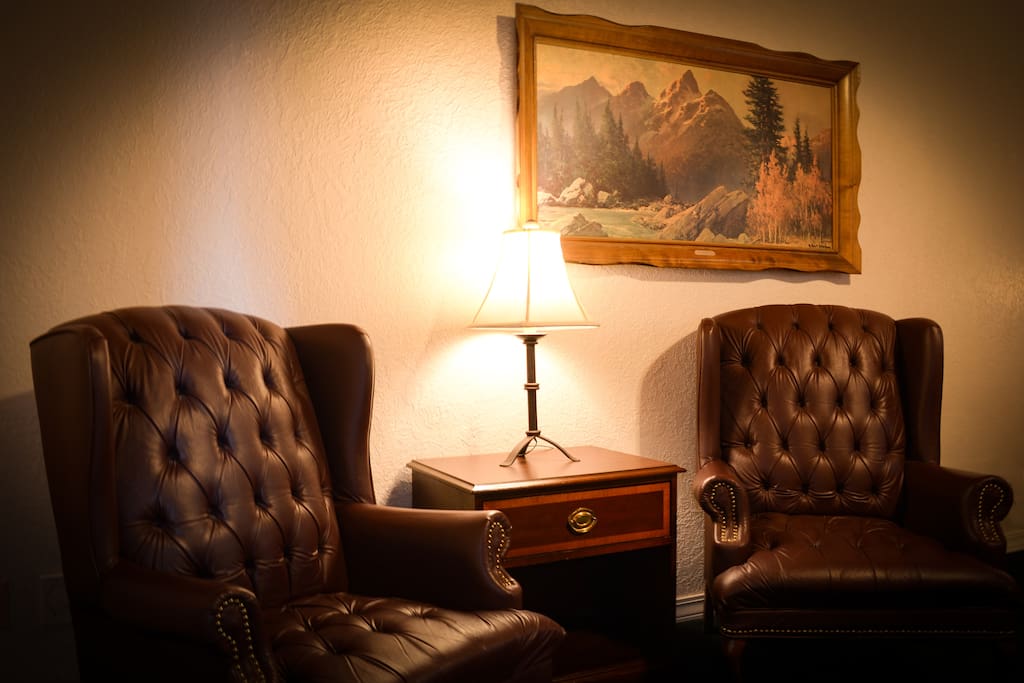 Sitting area inside the Corbin Room
