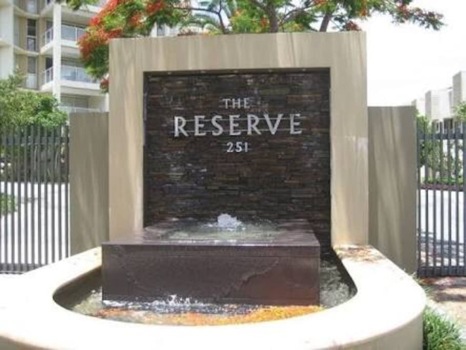 Reserve apartments entrance.