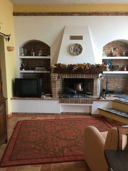 Sala con camino