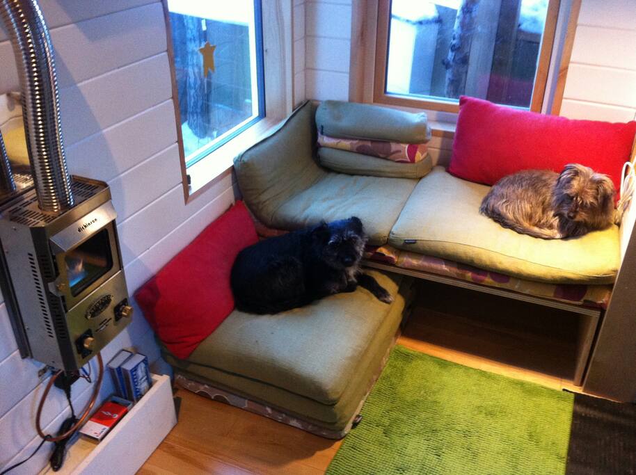 Cozy little living area at the front.
