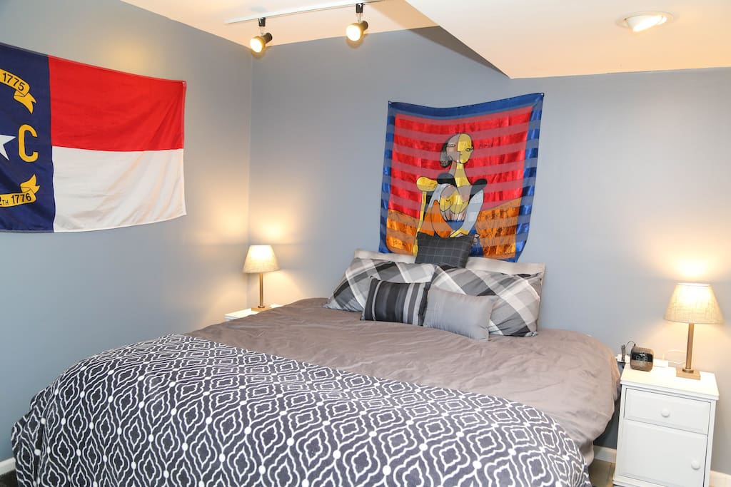Separate bedroom with new King size bed