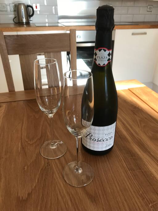 Start your trip with a glass of Prosecco - on us, of course!
