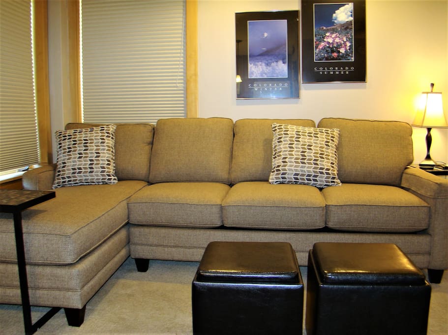 New sofa and chaise.
