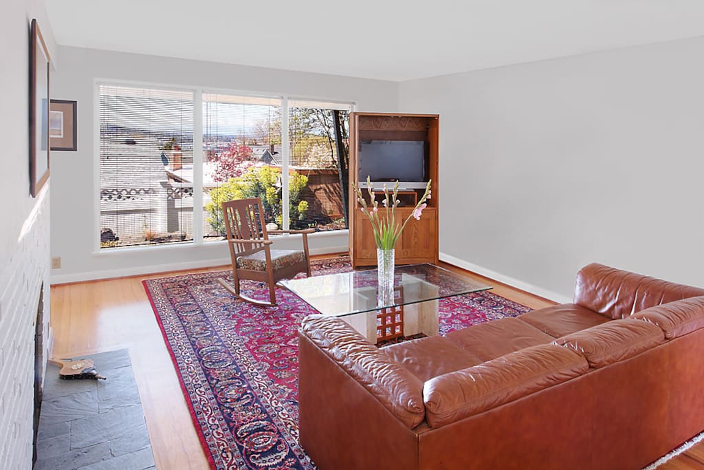 Living room (tv showing)