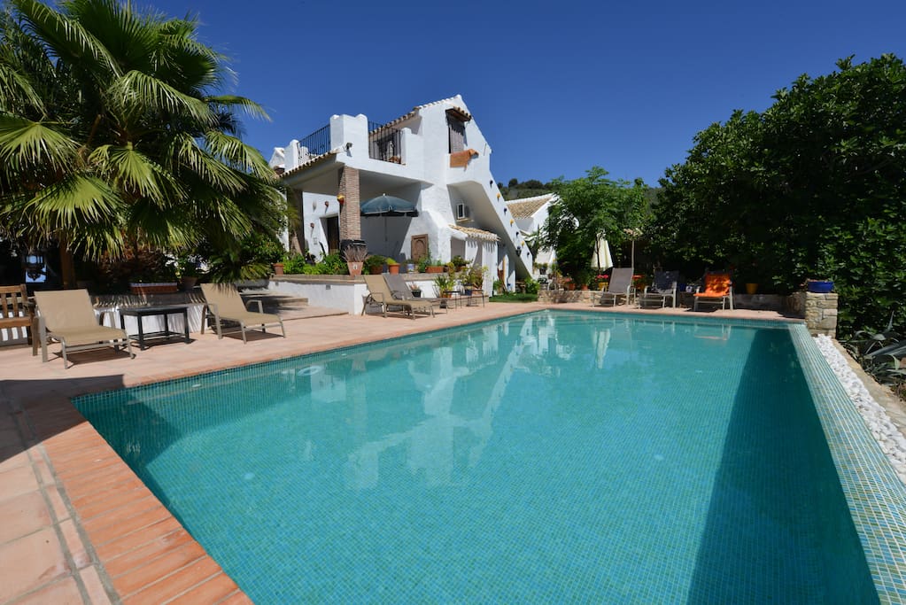 View of the cortijo from the infinity pool