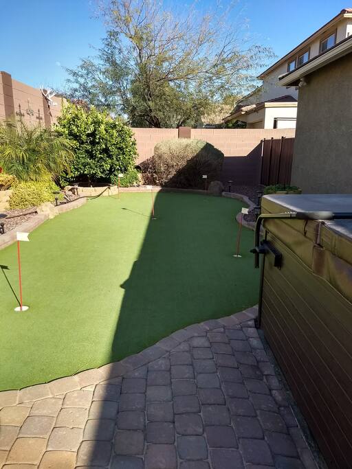 Putting Green in backyard