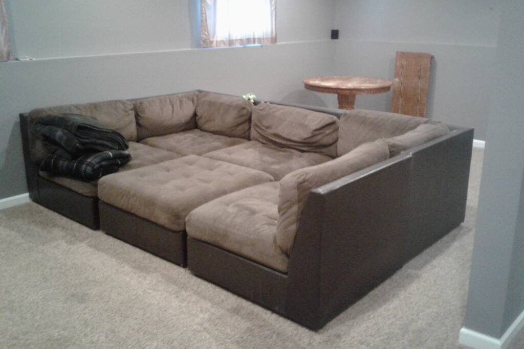 Big couch. Can be used as a bed also