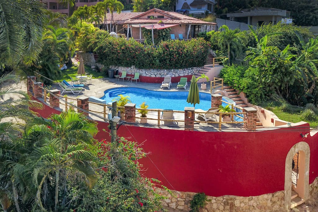 Birdseye view of this authentic casa. A Sayulita original...with lots of upgrades!