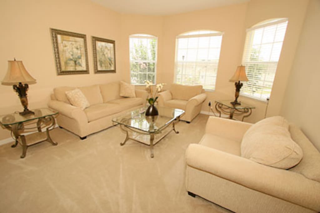 Formal Living Space both properties, there is an additional family room