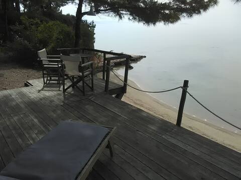 Lady's house on the beach.
